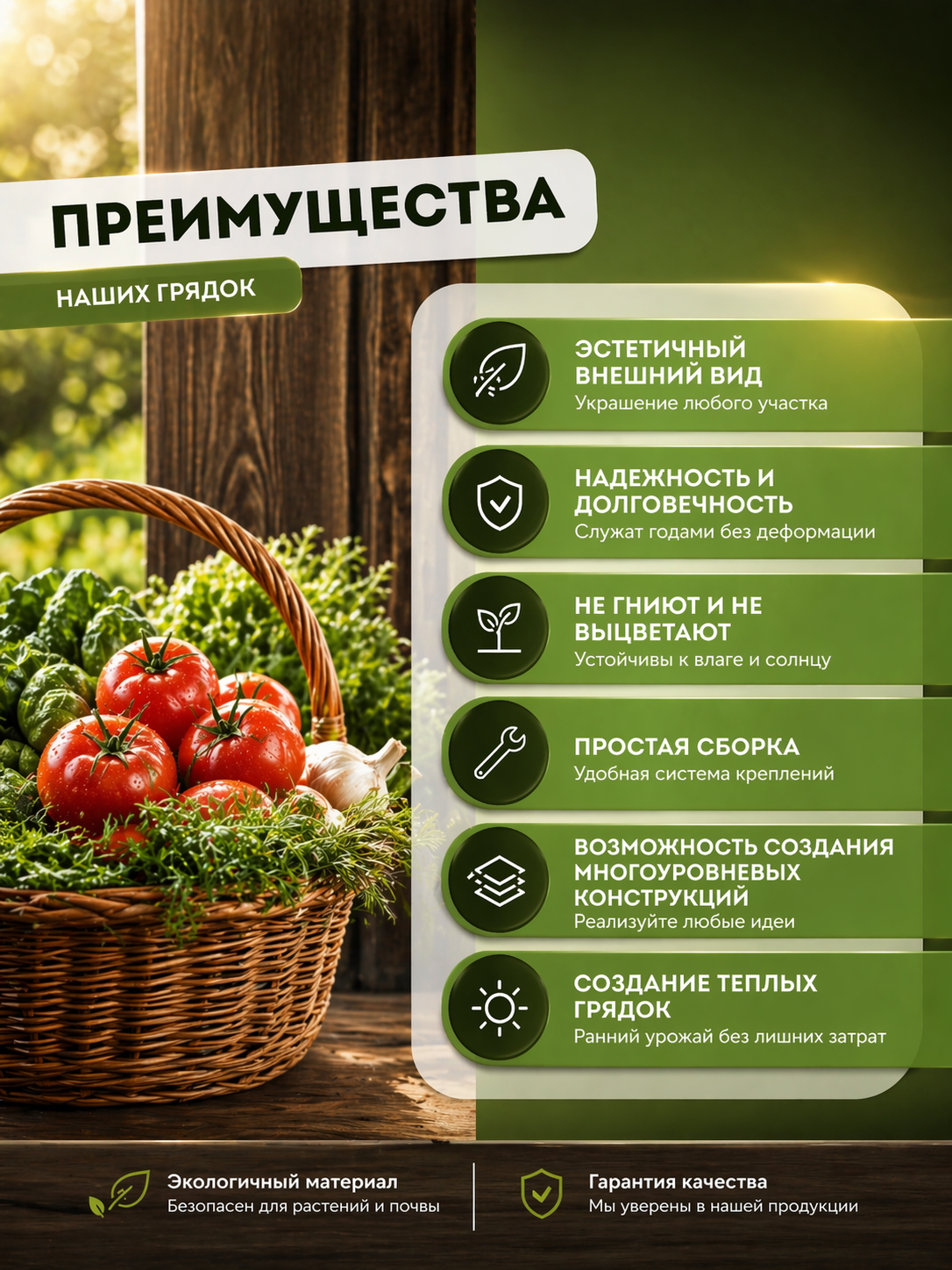 грядки из ДПК